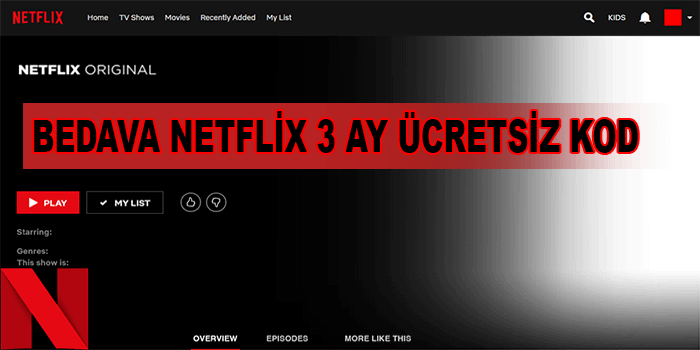 Netflix 3 ay ücretsiz kod